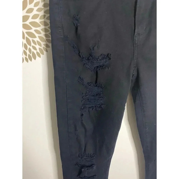 Agolde Sophie High Waisted Distressed Skinny Jeans Black Moonstruck Size 27 - Picture 9 of 10